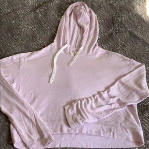 cropped box soft pink sweater